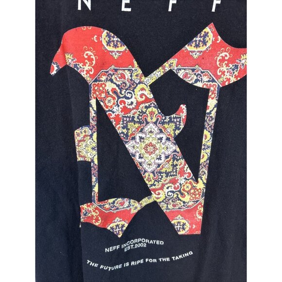 NEFF Black‎ Paisley Graphic Tee Short Sleeve Size Small - Picture 9 of 9